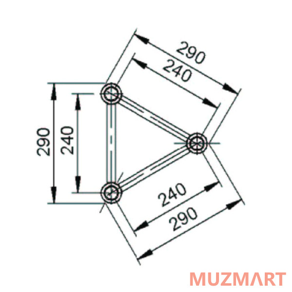 Alustage ALHD33050 Ферма треугольного сечения