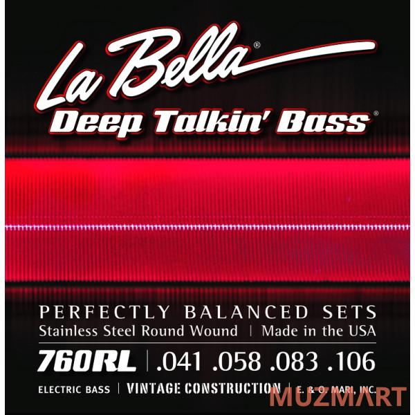 La Bella 760RL Комплект струн для 4-струнной бас-гитары
