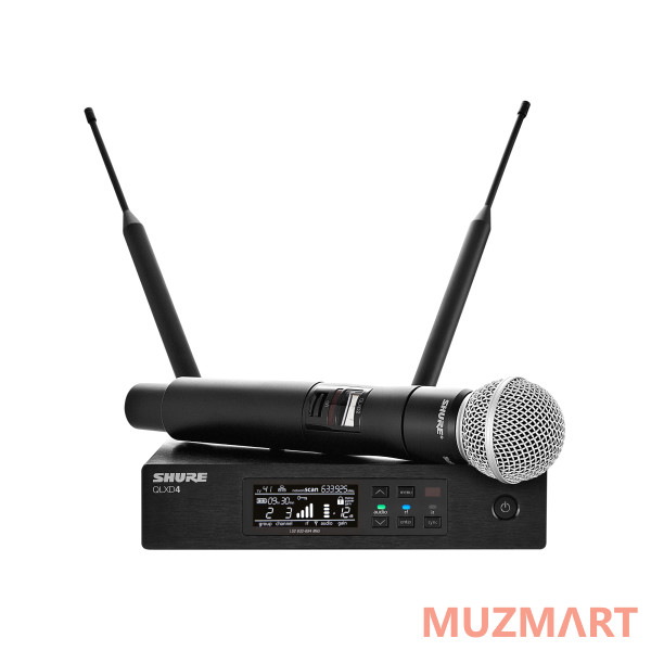 Shure QLXD24E/SM58 G51 Вокальная радиосистема с ручным передатчиком SM58, частоты 470-534 MHz