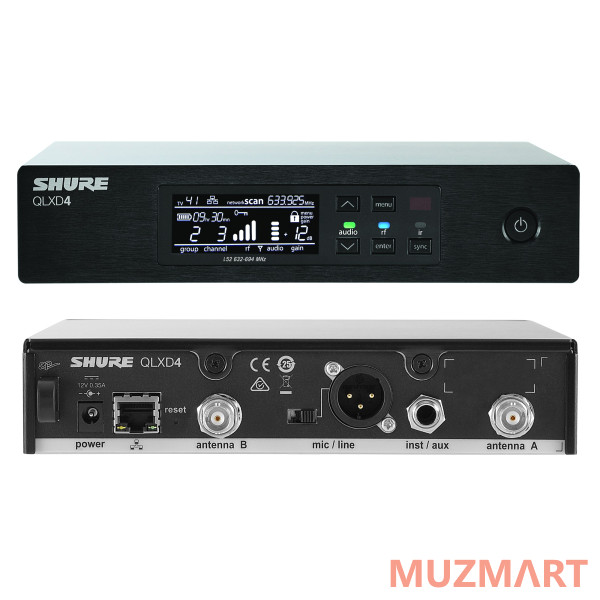 Shure QLXD24E/SM58 G51 Вокальная радиосистема с ручным передатчиком SM58, частоты 470-534 MHz