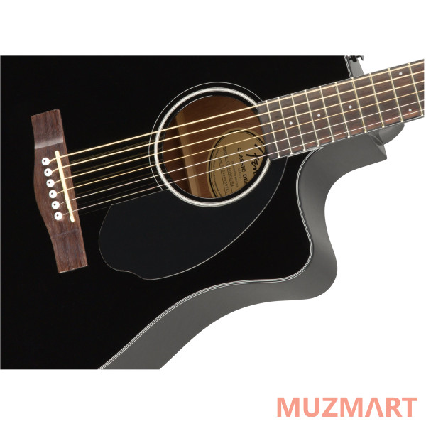 Fender CD-60SCE DREAD BLACK WN Электроакустическая гитара