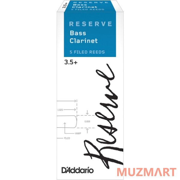 Rico DER05355 Трости для кларнета бас №3,5+