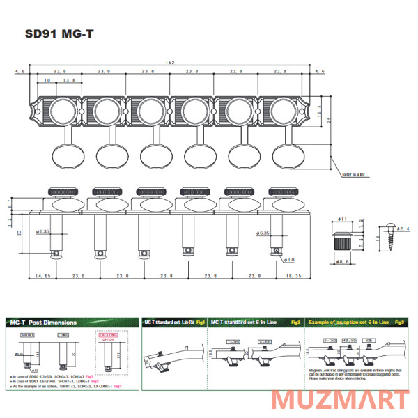 Gotoh SD91-MG-T-05M-N-(L6) Колки локовые