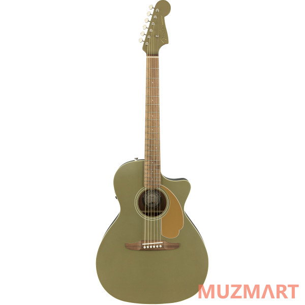 Fender Newporter Player Olive Satin Электроакустическая гитара