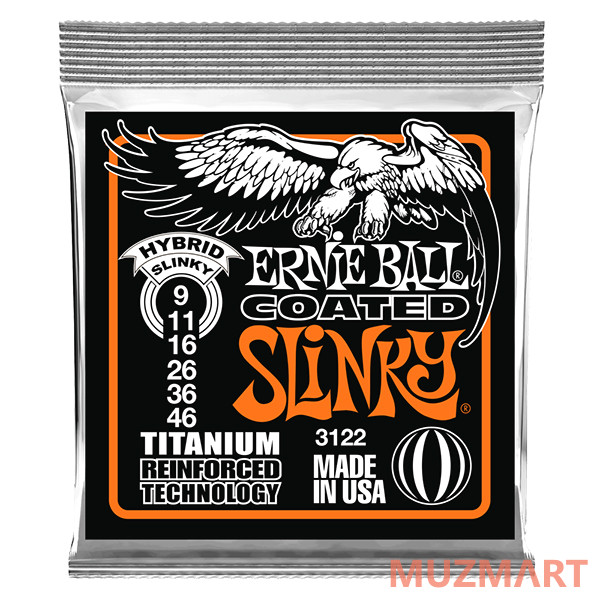 Ernie Ball P03122 RPS Hybrid Slinky Coated Комплект струн для электрогитары