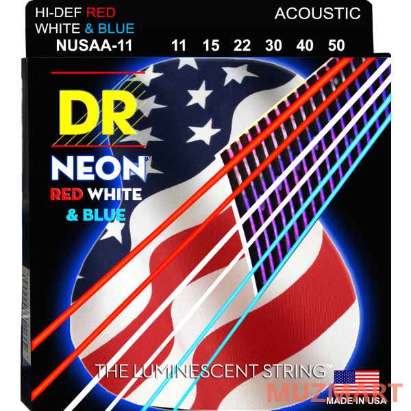 DR NUSAA-11 HI-DEF NEON Струны для акустической гитары