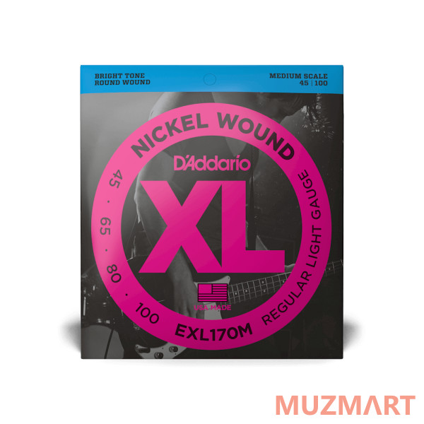 D'Addario EXL170M Струны для 4-струнной бас-гитары