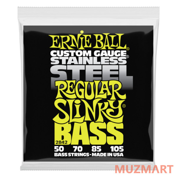 Ernie Ball P02842 Stainless Steel Regular Slinky Комплект струн для бас-гитары