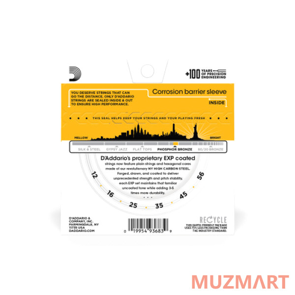D'Addario EXP19 Струны для акустической гитары