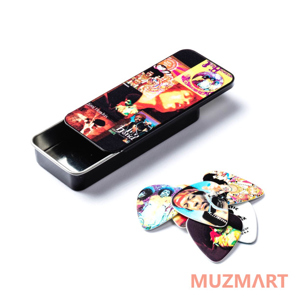 Dunlop JHPT08H Jimi Hendrix Montage Pick Tin Сувенирный набор медиаторов в пенале