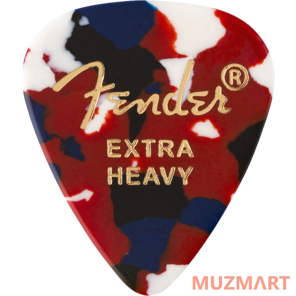 Fender 351 SHAPE PREMIUM PICKS EXTRA HEAVY CONFETTI 12 шт. Набор медиаторов