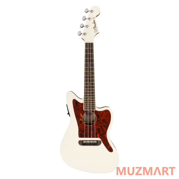 Fender Fullerton Jazzmaster Uke Olympic White Укулеле со звукоснимателем