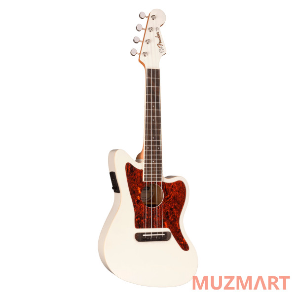 Fender Fullerton Jazzmaster Uke Olympic White Укулеле со звукоснимателем