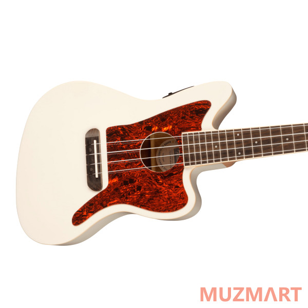 Fender Fullerton Jazzmaster Uke Olympic White Укулеле со звукоснимателем