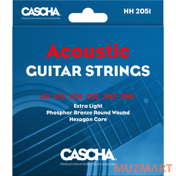 Cascha HH-2051 Струны для акустической гитары, фосфорная бронза, 11-50