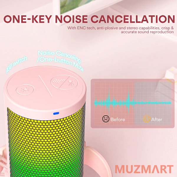 Maono DGM20 (pink) Конденсаторный USB микрофон