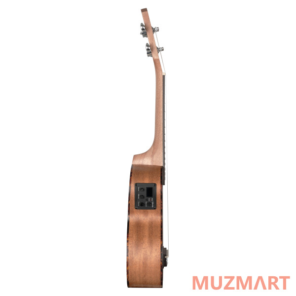 Cascha HH-2026E Mahogany Series Укулеле сопрано со звукоснимателем, с чехлом, цвет натуральный
