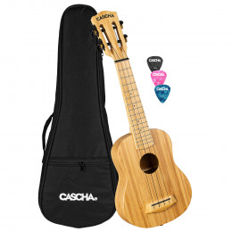 Cascha HH-2312 Bamboo Series Укулеле сопрано, с чехлом