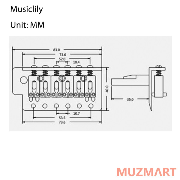 Musiclily M213BK Бридж тремоло, черный