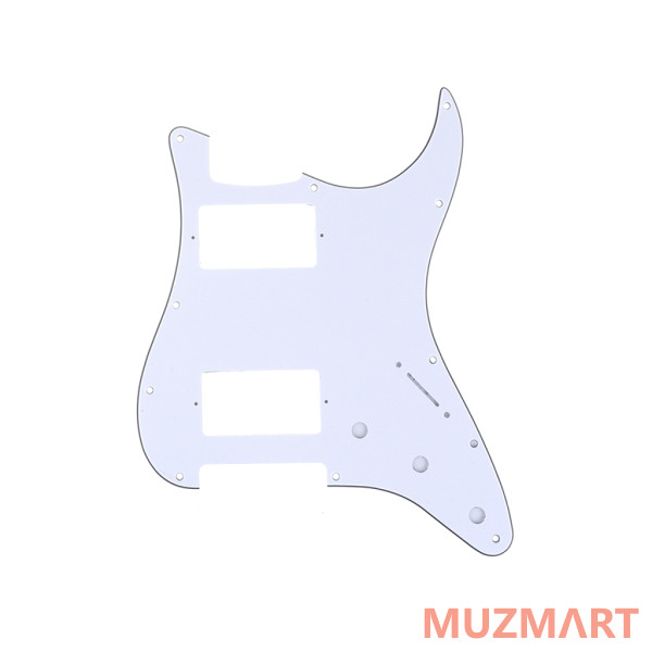 Musiclily MX1379WH Защитная накладка электрогитары Fender Stratocaster HH, 3 слоя, белая