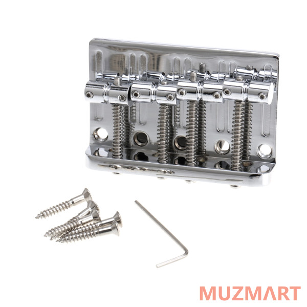Musiclily MX1894CR Бридж для бас-гитары Precision/Jazz Bass, хром