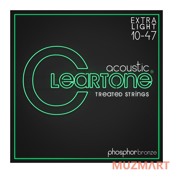 Cleartone 7410 Phosphor Bronze Комплект струн для акустической гитары, фосфорная бронза, с покрытием, 10-47