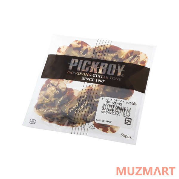 Pickboy GP-55/05 Celluloid Vintage Classic T-Shell Медиаторы 50шт