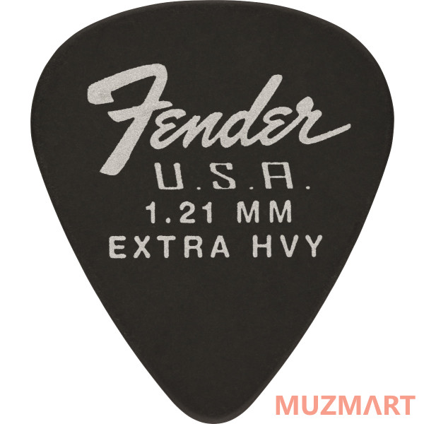 Fender 351 DURA-TONE 1.21 BLK Медиатор 1.21 мм, жесткий