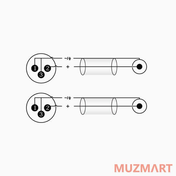 Roxtone RACC190/6 Аудиокабель, 2xRCA - 2xXLR male 3P