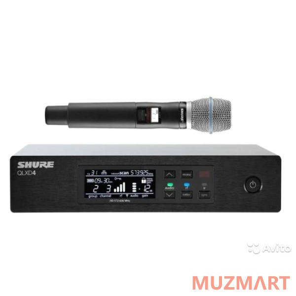 Shure QLXD24E/B87A K51 606 - 670 MHz Вокальная радиосистема с ручным передатчиком BETA87A