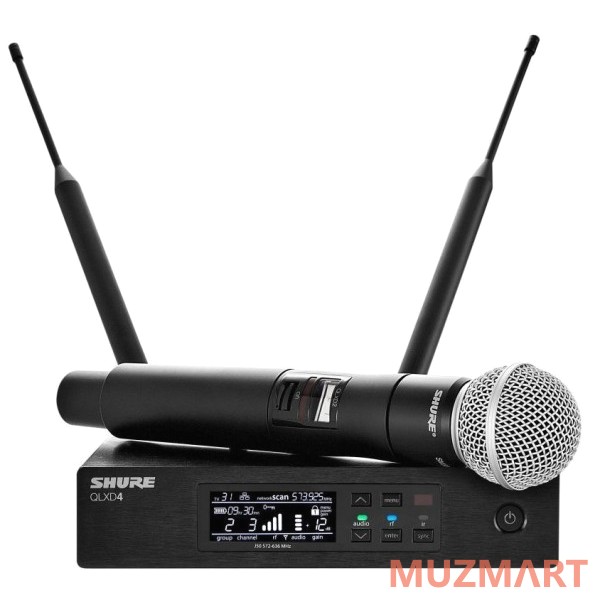 Shure QLXD24E/SM58 K51 606 - 670 MHz Вокальная радиосистема с ручным передатчиком KSM9