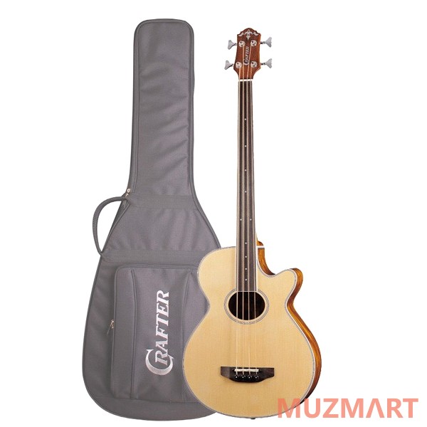 Crafter Ba 400EQ/FL/N Акустическая бас гитара безладовая с чехлом