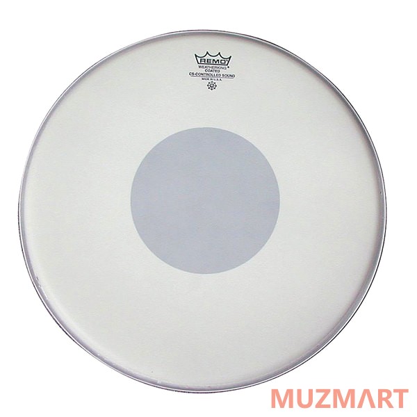 Remo CONTROLLED SOUND 14' COATED BOTTOM BLACK DOT Матовый пластик с черным центром 14"