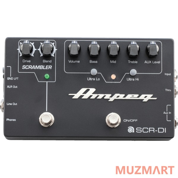Ampeg SCR-DI BASS DI w/SCRAMBLER OVERDRIVE Напольный басовый предусилитель / директ-бокс