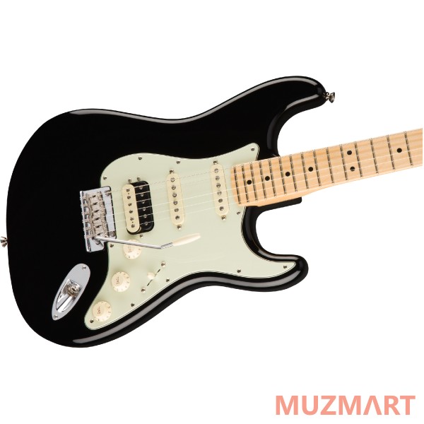 Fender AM PRO STRAT HSS SHAW MN BK Электрогитара