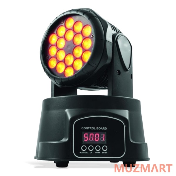 Ross Mobi Led Wash 18x3W Вращающаяся светодиодная голова
