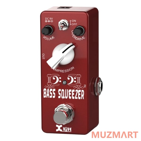 Xvive B1 Bass Squeezer Педаль эффектов для бас-гитары компрессор+овердрайв