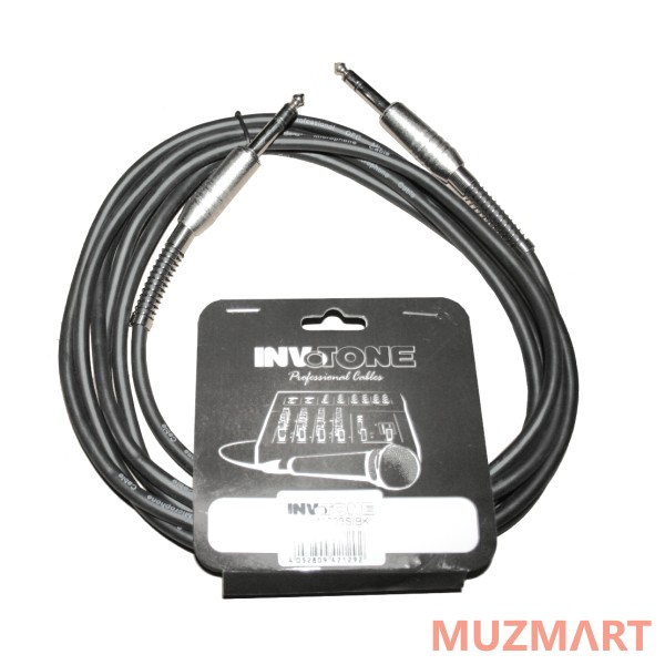 Invotone ACM1203S BK Аудио кабель 6,3 джек стерео - 6,3 джек стерео, 3м
