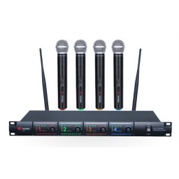 Volta US-4 (725.80/622.665/520.10/490.21) UHF радиосистема с четырьмя ручными микрофонами